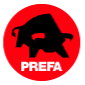 PREFA Logo – Offizieller Partner von Schmid Bedachungen für langlebige und wetterfeste Aluminium-Dach- und Fassadensysteme.